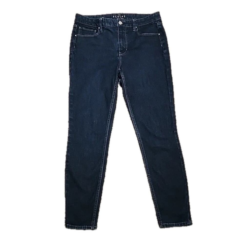 WHBM High-Rise Dark Rinse Sculpt Skinny Ankle Jeans Size 0 Short NWOT👖✨👖 - Picture 7 of 16